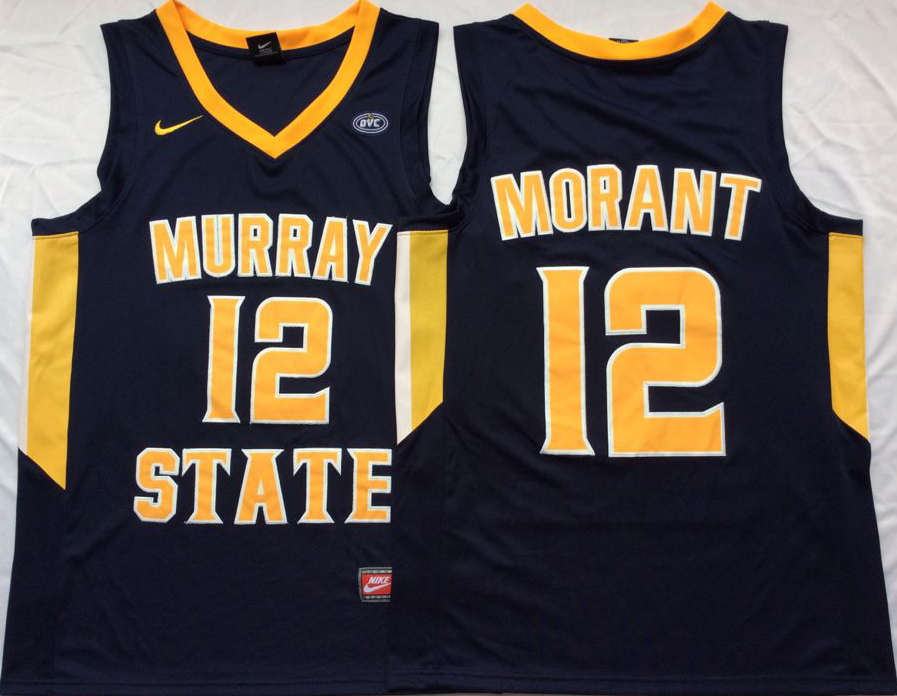 NCAA Men Murray State Racers Blue 12 MORANT